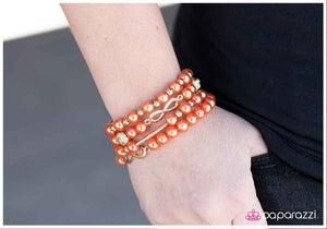 Paparazzi "Always and FOURever" Orange Bracelet Paparazzi Jewelry