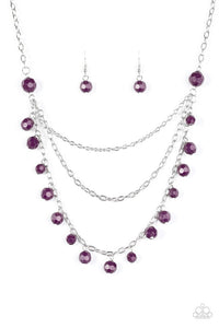 Paparazzi "You The GLAM!" Purple Necklace & Earring Set Paparazzi Jewelry