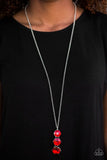 Paparazzi "I Solemnly Swear To Sparkle" Red Necklace & Earring Set Paparazzi Jewelry