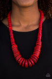 Paparazzi "SHORE Thing" Red Necklace & Earring Set Paparazzi Jewelry
