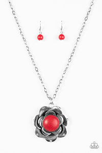 Paparazzi "Country Retro" Red Necklace & Earring Set Paparazzi Jewelry