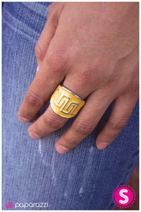 Paparazzi "Aztec Heir" Yellow Ring Paparazzi Jewelry