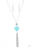 Paparazzi "Cold Cold Heart" Blue Necklace & Earring Set Paparazzi Jewelry