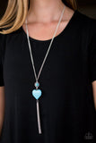 Paparazzi "Cold Cold Heart" Blue Necklace & Earring Set Paparazzi Jewelry
