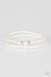 Paparazzi "Cambridge Chic" White Bracelet Paparazzi Jewelry