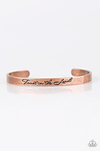 Paparazzi "Blessed Is The One Who Trusts" Copper Bracelet Paparazzi Jewelry