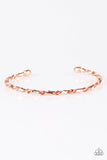 Paparazzi "Twisted Fate" Copper Barbell Ribbon Design Bracelet Paparazzi Jewelry