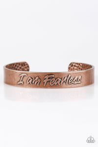 Paparazzi "I Am Fearless" Copper Bracelet Paparazzi Jewelry