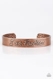 Paparazzi "I Am Fearless" Copper Bracelet Paparazzi Jewelry