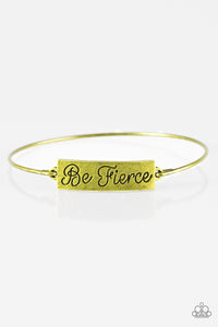 Paparazzi "Be Fierce" Gold Bracelet Paparazzi Jewelry