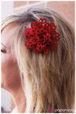 Paparazzi "HOLE-Heartedly yours" Red Hair Clip Paparazzi Jewelry