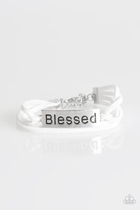 Paparazzi "Feeling Blessed" White Bracelet Paparazzi Jewelry