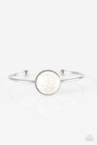 Paparazzi "Magnificent Mountaineer" White Stone Silver Bangle Bracelet Paparazzi Jewelry