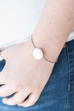 Paparazzi "Magnificent Mountaineer" White Stone Silver Bangle Bracelet Paparazzi Jewelry