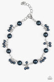 Paparazzi "Posh In Pearls" Blue Bracelet Paparazzi Jewelry