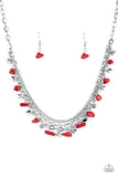 Paparazzi "Canyon Escape" Red Necklace & Earring Set Paparazzi Jewelry