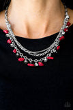 Paparazzi "Canyon Escape" Red Necklace & Earring Set Paparazzi Jewelry