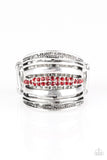 Paparazzi VINTAGE VAULT "Paramount Shimmer" Red Ring Paparazzi Jewelry