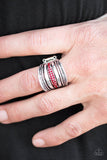 Paparazzi VINTAGE VAULT "Paramount Shimmer" Red Ring Paparazzi Jewelry