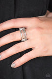 Paparazzi "Money Makin' Monday" White Ring Paparazzi Jewelry