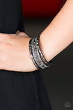 Paparazzi "Punk Princess" Black 107XX Wrap Bracelet Paparazzi Jewelry