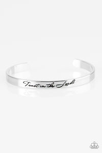 Paparazzi "Blessed Is The One Who Trusts" Silver Bracelet Paparazzi Jewelry