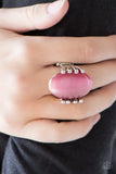 Paparazzi "All Will Be SHINE!" Pink Moonstone Silver Tone Ring Paparazzi Jewelry