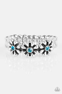 Paparazzi "Dancing Daisies" Blue Ring Paparazzi Jewelry