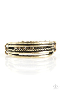 Paparazzi "Holy CHIC" Brass Bar Etched Ring Paparazzi Jewelry