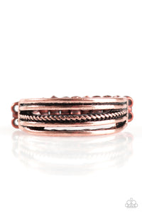 Paparazzi "Holy CHIC" Copper Bar Etched Ring Paparazzi Jewelry