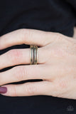 Paparazzi "Holy CHIC" Brass Bar Etched Ring Paparazzi Jewelry