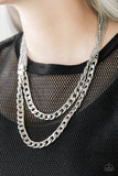 Paparazzi "Hit Em Up" Silver Necklace & Earring Set Paparazzi Jewelry