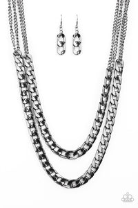 Paparazzi "Hit Em Up" Black Necklace & Earring Set Paparazzi Jewelry