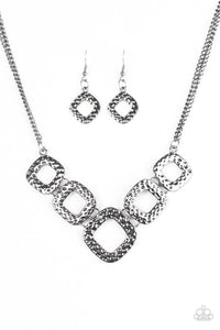 Paparazzi "Wild Catch" Black Necklace & Earring Set Paparazzi Jewelry