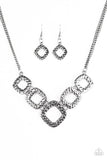 Paparazzi "Wild Catch" Black Necklace & Earring Set Paparazzi Jewelry