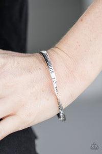 Paparazzi Live The Story" You Want to Tell Silver Engraved Bracelet Paparazzi Jewelry