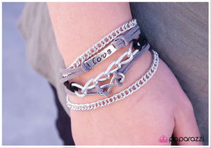 Paparazzi "I Will Never Break Your Heart" Silver Bracelet Paparazzi Jewelry