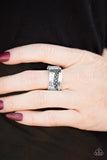 Paparazzi VINTAGE VAULT "Texture Trip" Silver Ring Paparazzi Jewelry