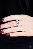 Paparazzi "Port Vine" Silver Leafy Filigree Ring Paparazzi Jewelry