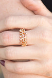 Paparazzi "Port Vine" Gold Leafy Filigree Ring Paparazzi Jewelry