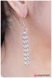 Paparazzi "Brilliantly Barricaded" Silver Necklace & Earring Set Paparazzi Jewelry