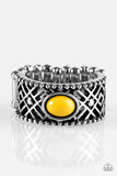 Paparazzi VINTAGE VAULT "Cave Babe" Yellow Ring Paparazzi Jewelry