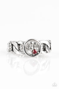 Paparazzi VINTAGE VAULT "Rogue Sparkle" Red Ring Paparazzi Jewelry