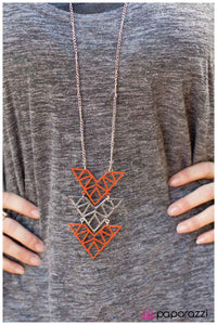 Paparazzi "All Signs Point to Yes" Orange Necklace & Earring Set Paparazzi Jewelry