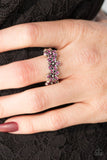 Paparazzi "Daisy Dazzle" Pink Rhinestone Flower Skinny Band Ring Paparazzi Jewelry