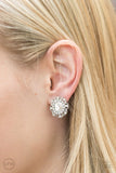 Paparazzi "Wheres The Groom?" White Clip-On Earrings Paparazzi Jewelry