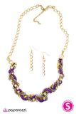 Paparazzi "Braided Treasure" Purple Necklace & Earring Set Paparazzi Jewelry