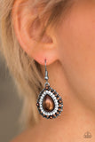 Paparazzi "Red Carpet Sparkle" Brown Earrings Paparazzi Jewelry