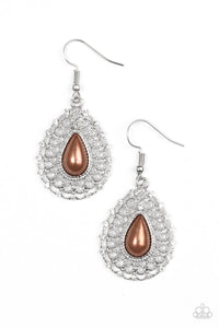 Paparazzi "Court Chic" Brown Earrings Paparazzi Jewelry