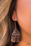 Paparazzi "Dancing Drylands" Copper Earrings Paparazzi Jewelry